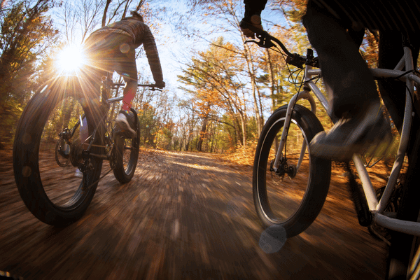 riding bicycle