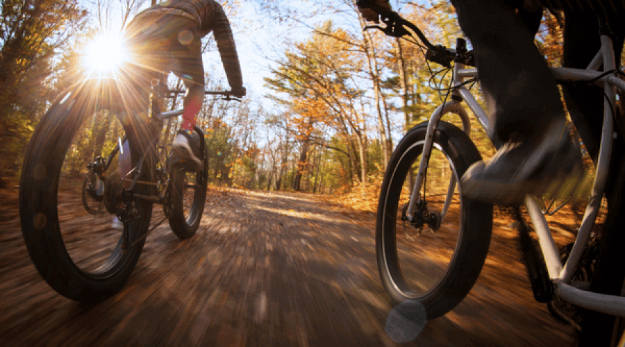 riding bicycle